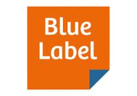 Het logo van de fictieve uitgeverij Blue Label