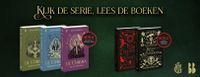 Een Facebook banner voor de promotie van de Grisha-boeken